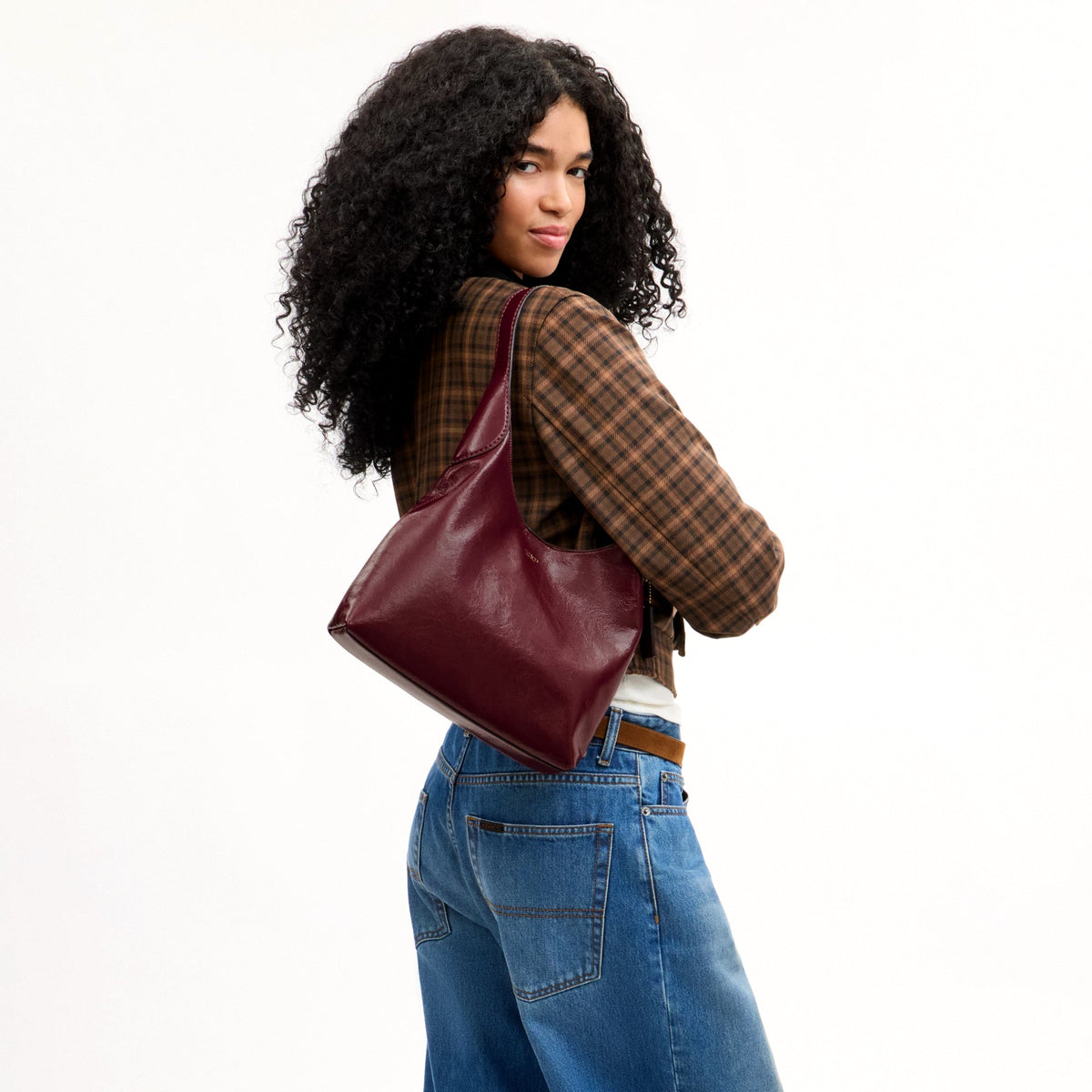 Coach Brooklyn Shoulder Bag 28 - Brass/Dark Cherry