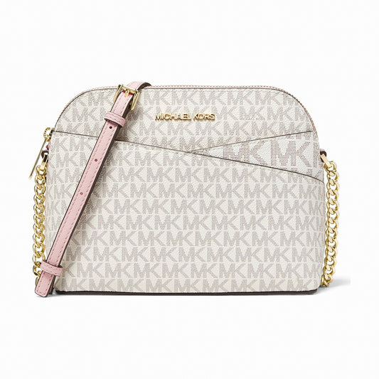 Michael Kors Jet Set Travel Medium Logo Dome Crossbody Bag - PWD BLSH MLT