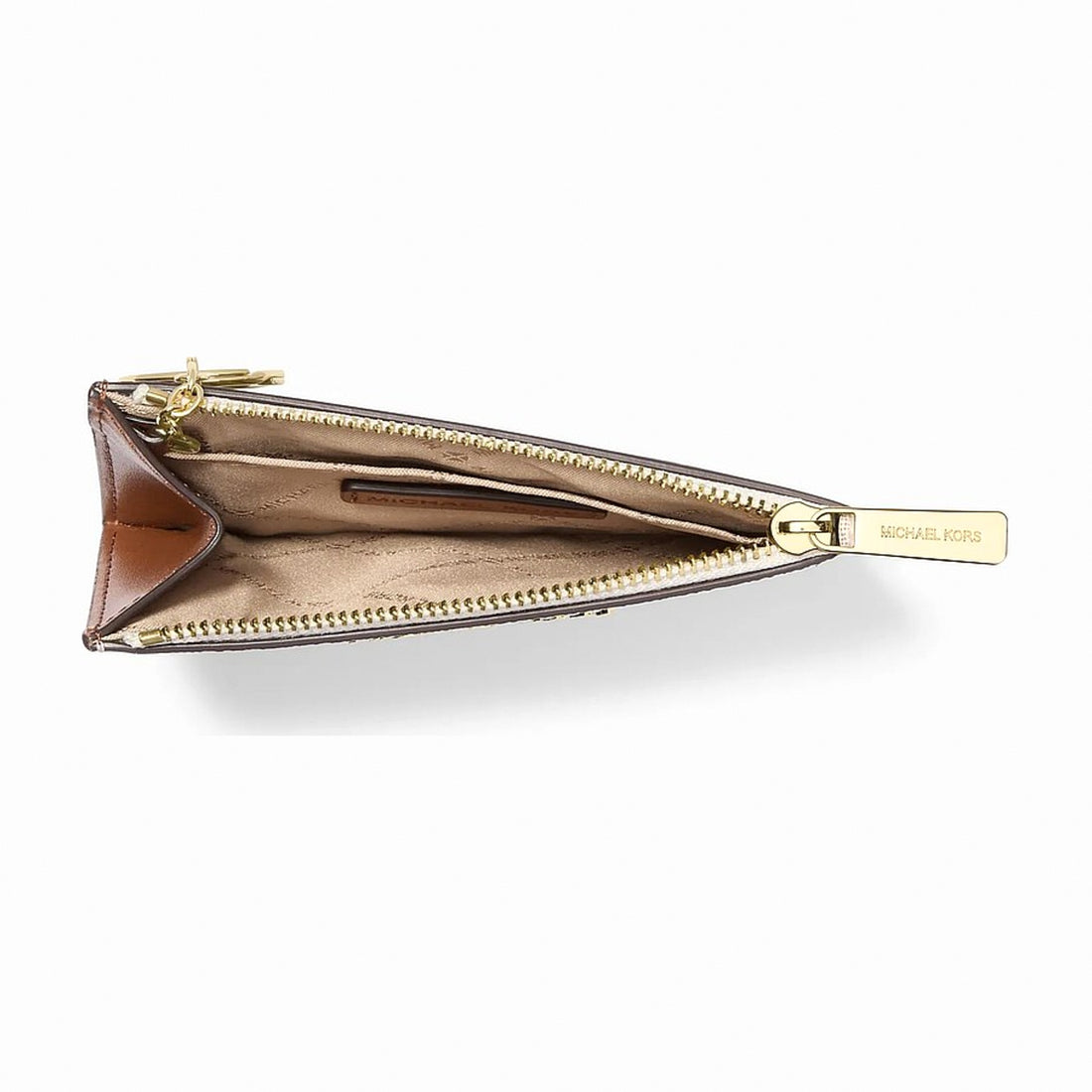 Michael Kors Jet Set Travel Small Signature Logo Coin Purse - VANILLA