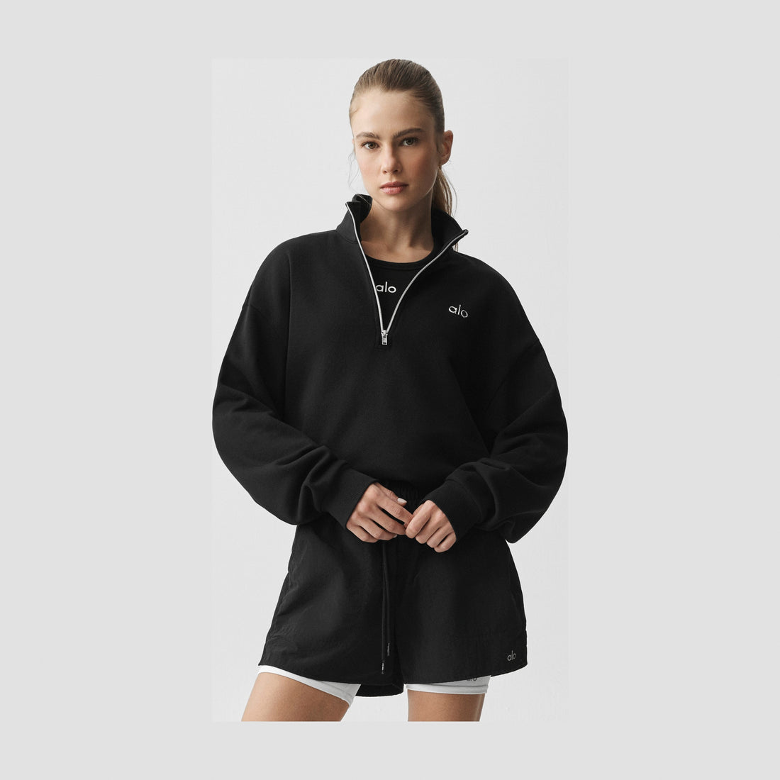Alo Yoga Accolade 1/4 Zip Pullover - Black