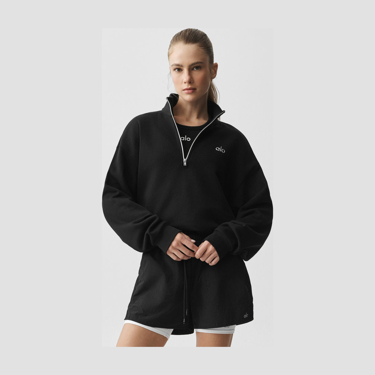 Alo Yoga Accolade 1/4 Zip Pullover - Black