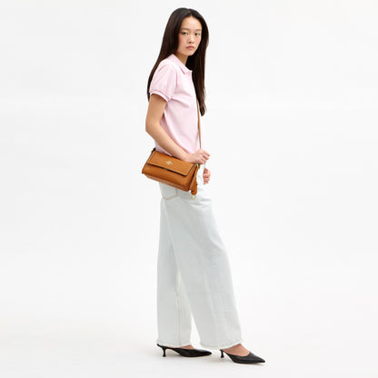 Coach Etta Small Flap Shoulder Bag - Gold/Brown