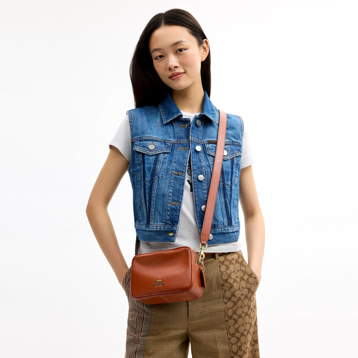 Coach Mini Carey Crossbody Bag - Gold/Cinnamon