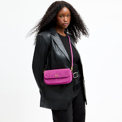 Coach Brook Flap Chain Bag - Brass/Magenta