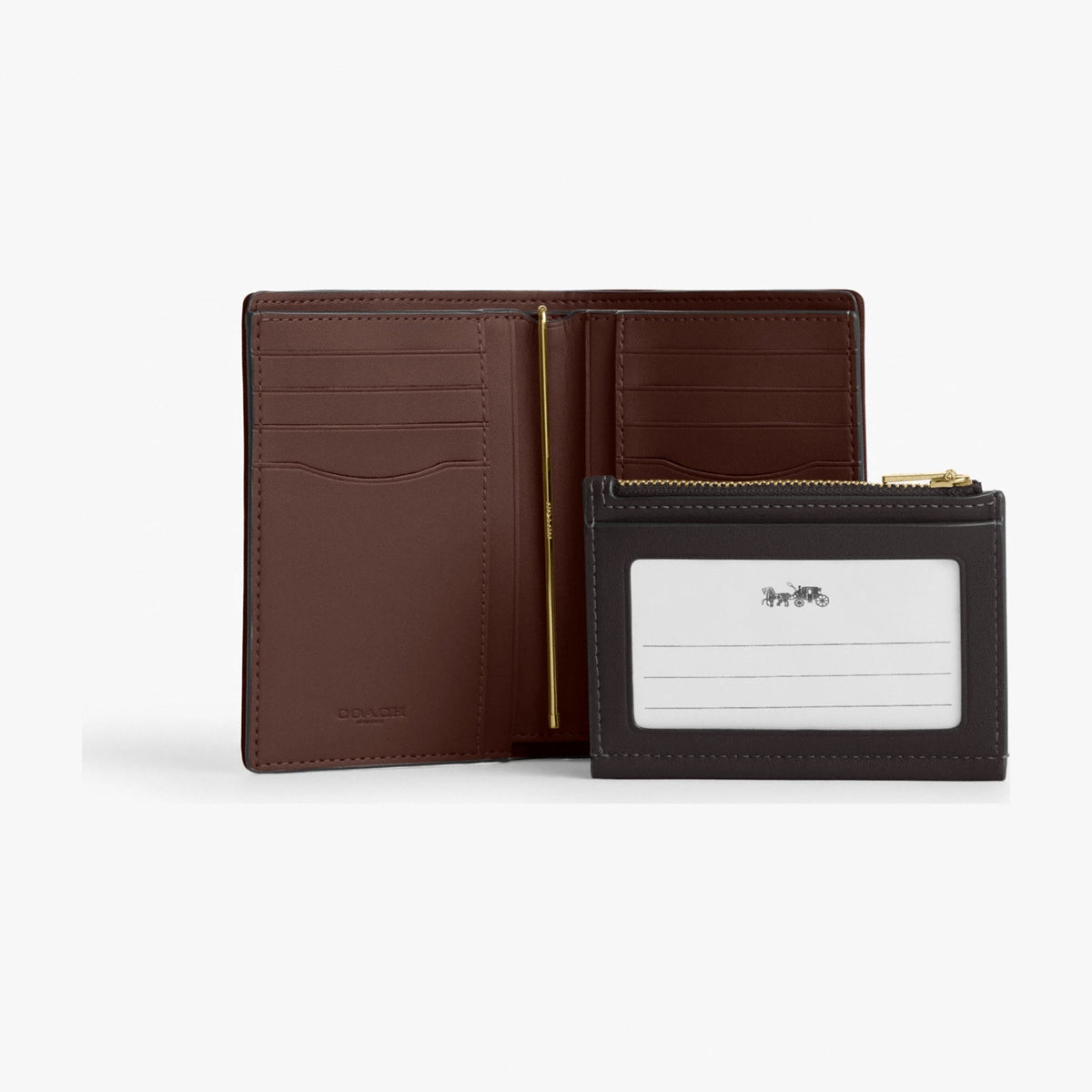 Coach 2-In-1 Wallet In Signature Chenille - Gold/Truffle