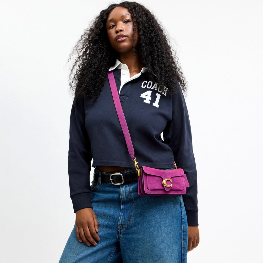 Coach Soft Tabby Shoulder Bag 20 - Brass/Magenta