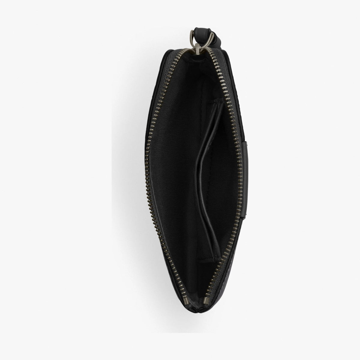 Coach Corner Zip Wristlet In Signature Canvas With Stripe - Gunmetal/Charcoal/Black