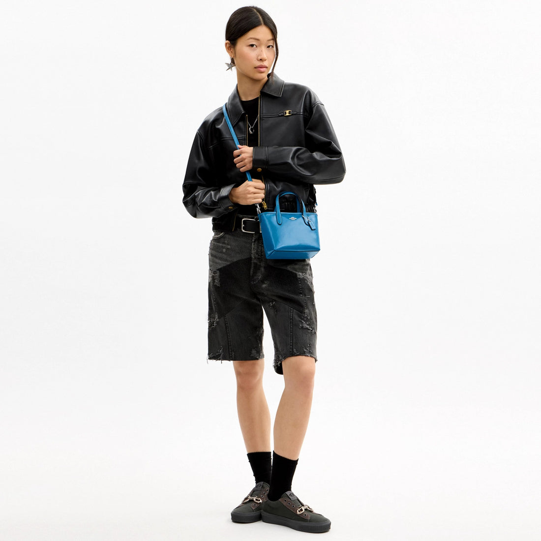 Coach City Mini Tote Bag - Silver/Blue Jay
