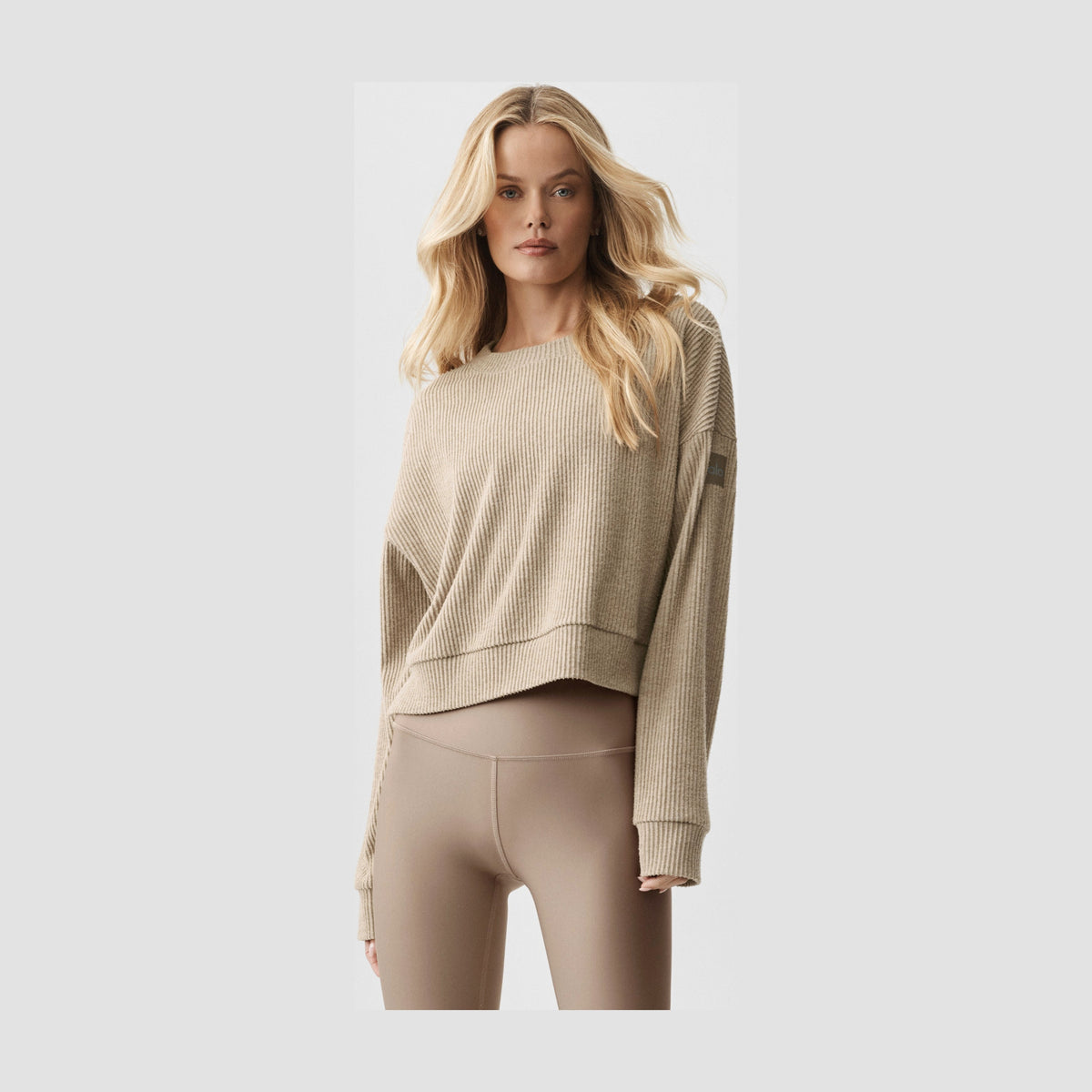 Alo Yoga Muse Crew Neck Pullover - Gravel Heather