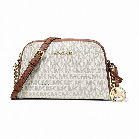 Michael Kors Ashton Extra-Small Signature Logo Camera Crossbody Bag - VANILLA