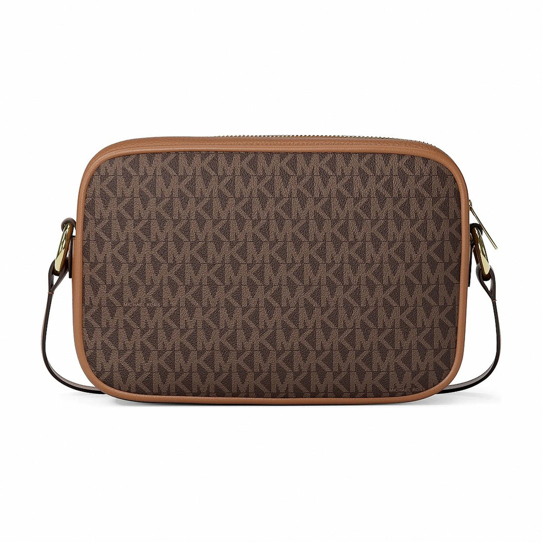 Michael Kors Jet Set Travel Large Signature logo Camera Crossbody Bag - BROWN