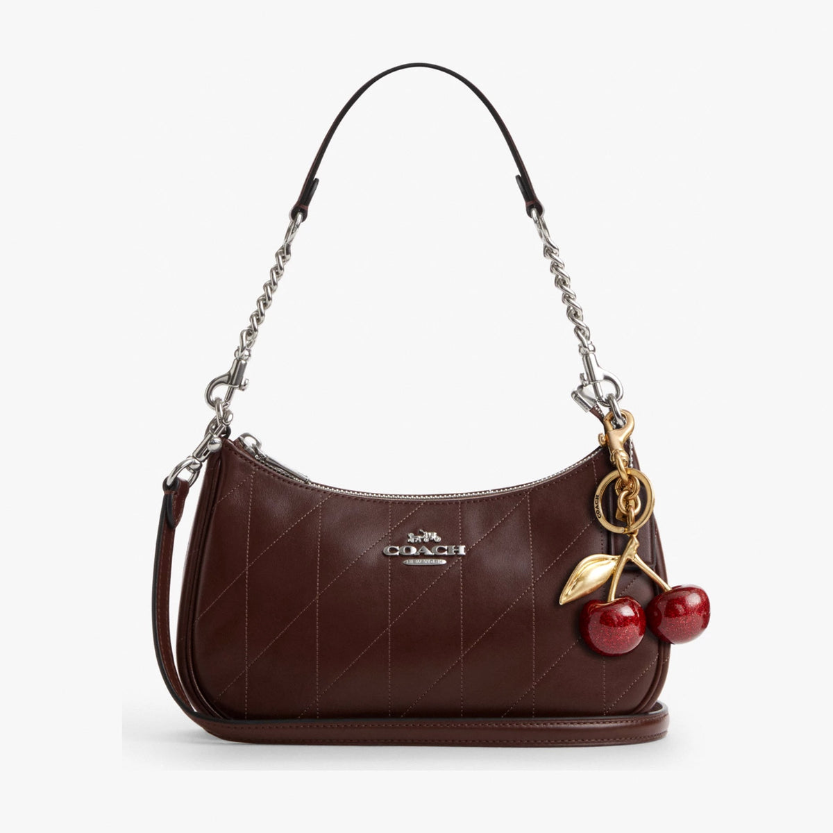 Coach Teri Shoulder Bag With Quilting - Silver/Maple