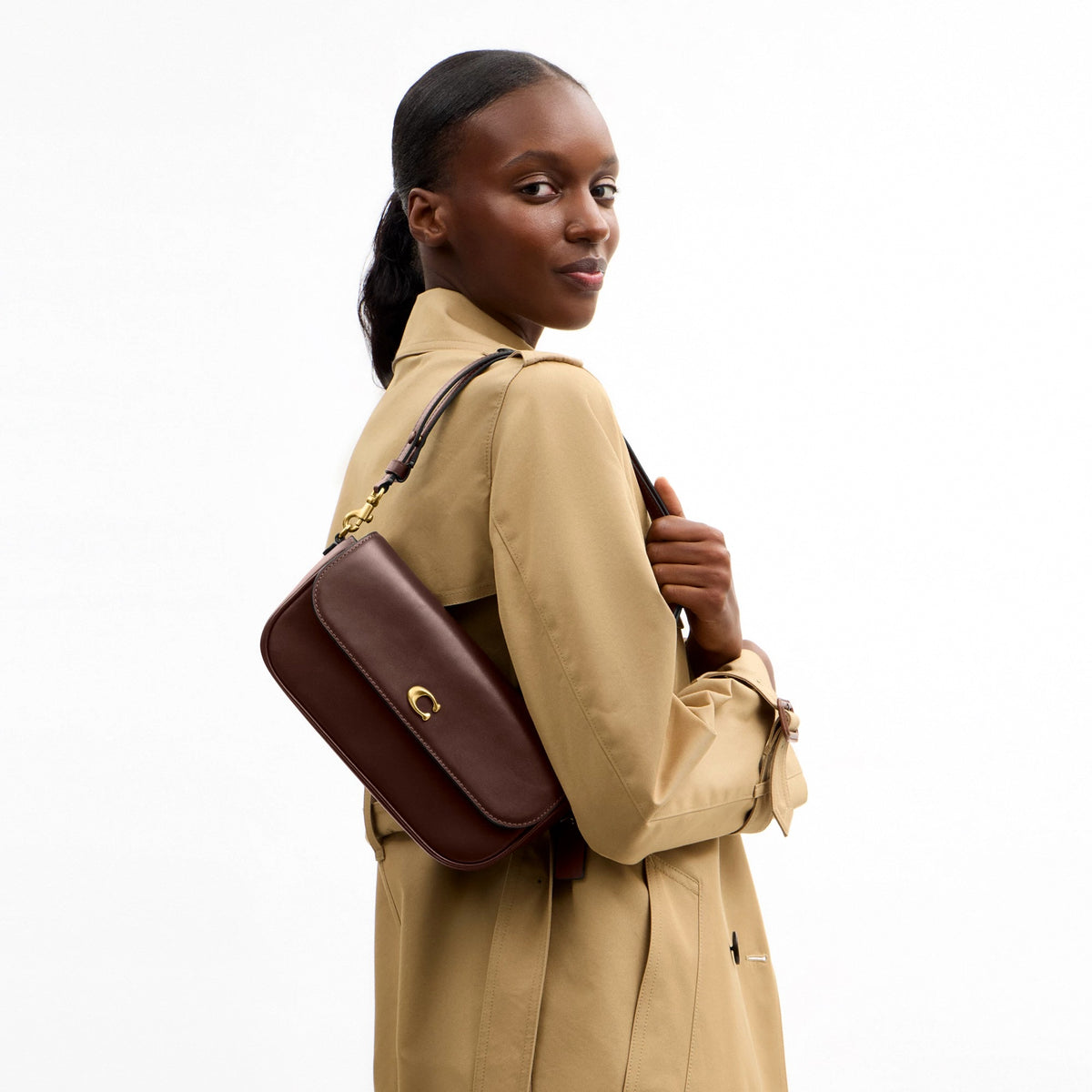 Coach Brook Flap Chain Bag - Brass/Maple