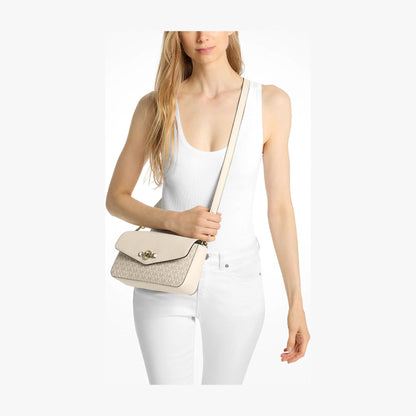 Michael Kors Kacey Medium Signature Logo Shoulder Bag - LT CRM MULTI