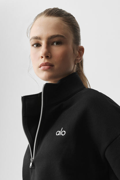 Alo Yoga Accolade 1/4 Zip Pullover - Black
