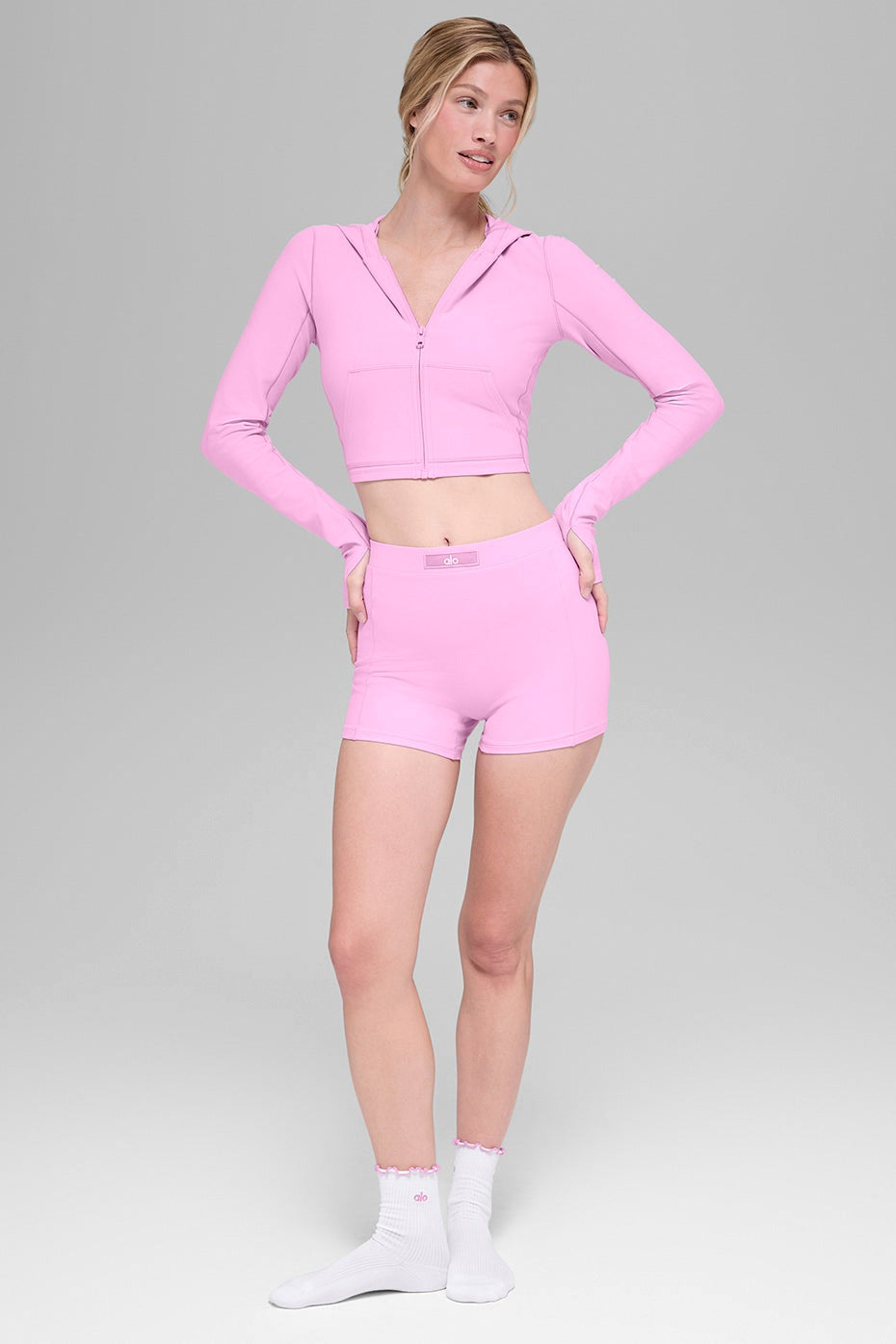 Alo Yoga Alosoft Sincere Fitted Jacket - Candy Heart Pink