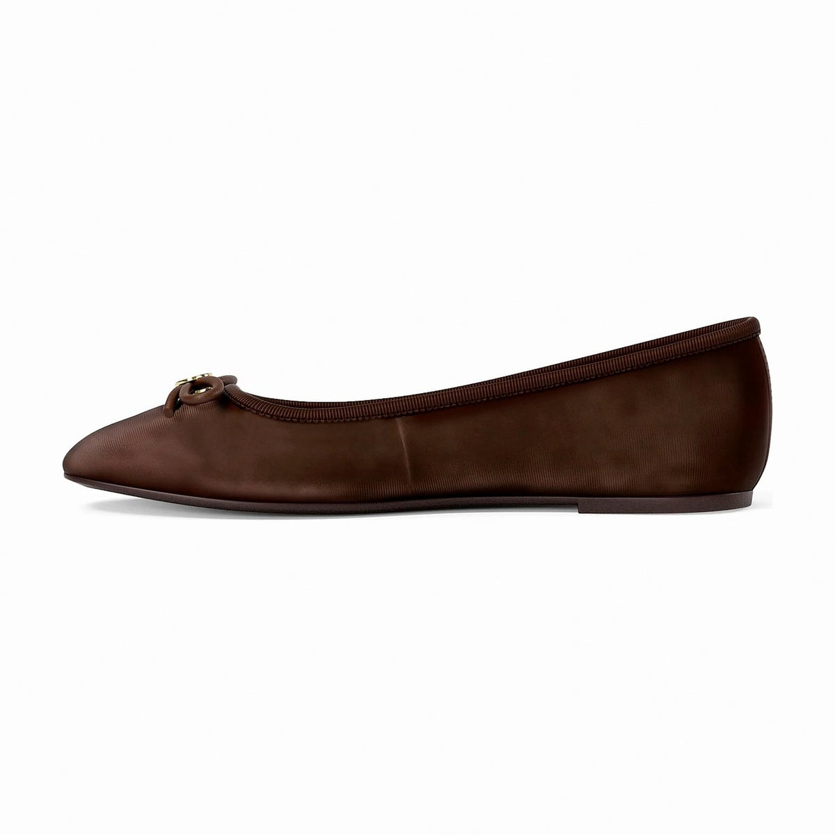 Michael Kors Savannah Logo Debossed Velvet Ballet Flat - NUTMEG