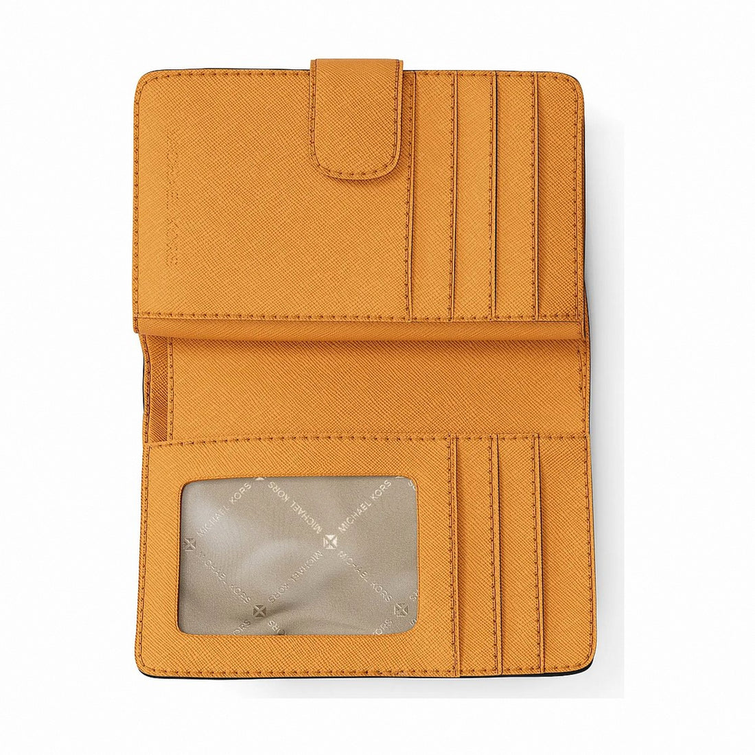Michael Kors Medium Crossgrain Leather Wallet - RADIANT ORANGE