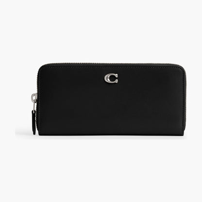 Coach Essential Slim Accordion Zip Wallet - Silver/Black