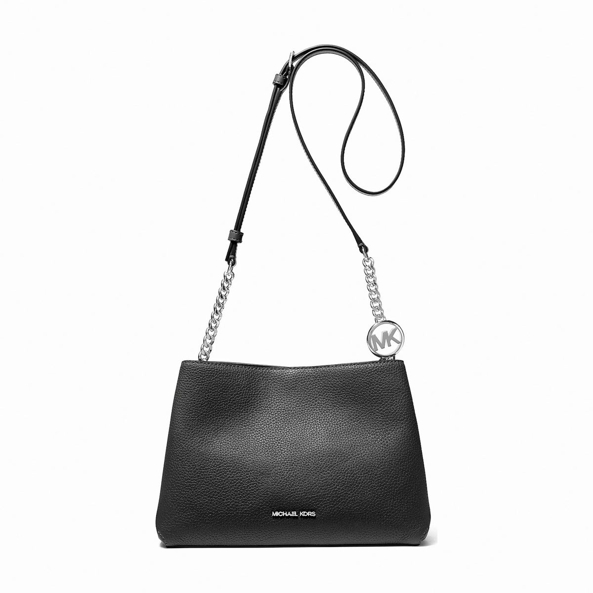 Michael Kors Christina Small Pebbled Leather Crossbody Bag - BLACK