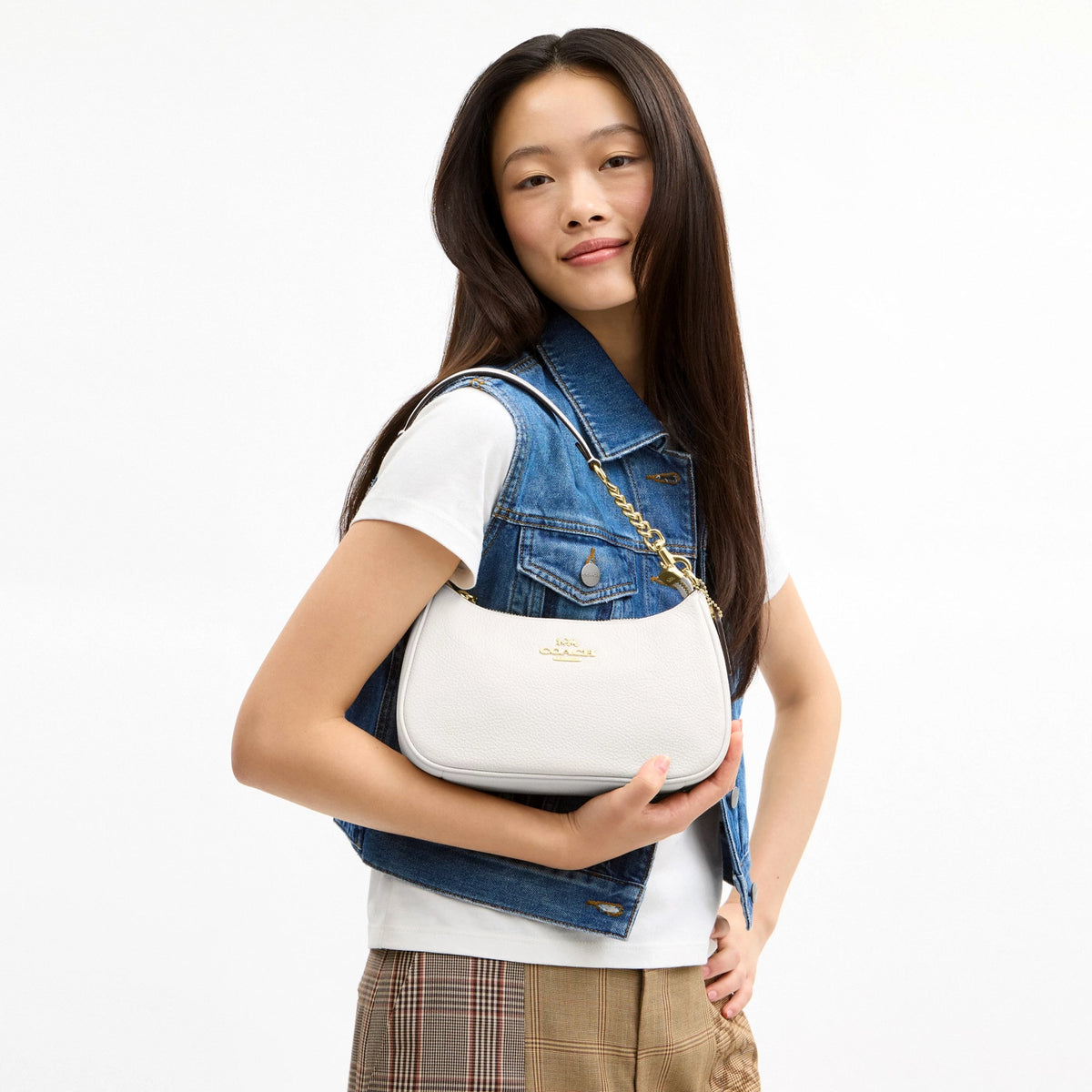 Coach Teri Shoulder Bag - Gold/Chalk