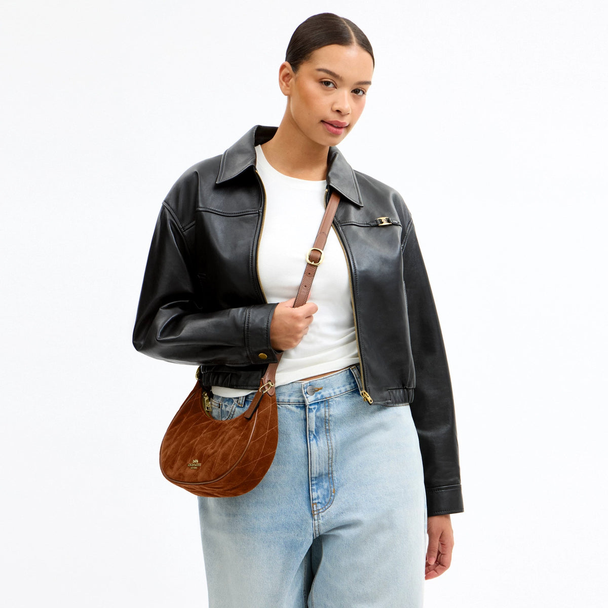 Coach Emily Shoulder Bag With Quilting - Gold/Warm Brown