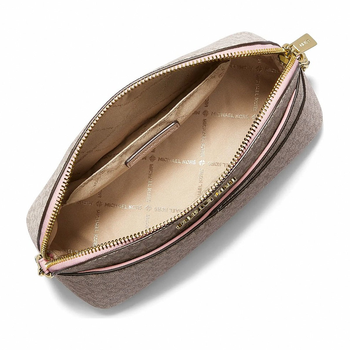 Michael Kors Jet Set Travel Medium Logo Dome Crossbody Bag - PWD BLSH MLT