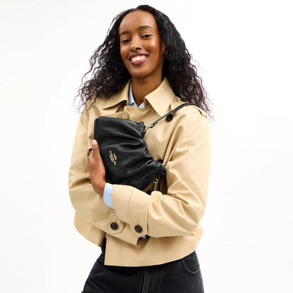 Coach Faye Shoulder Bag With Quilting - Gold/Black