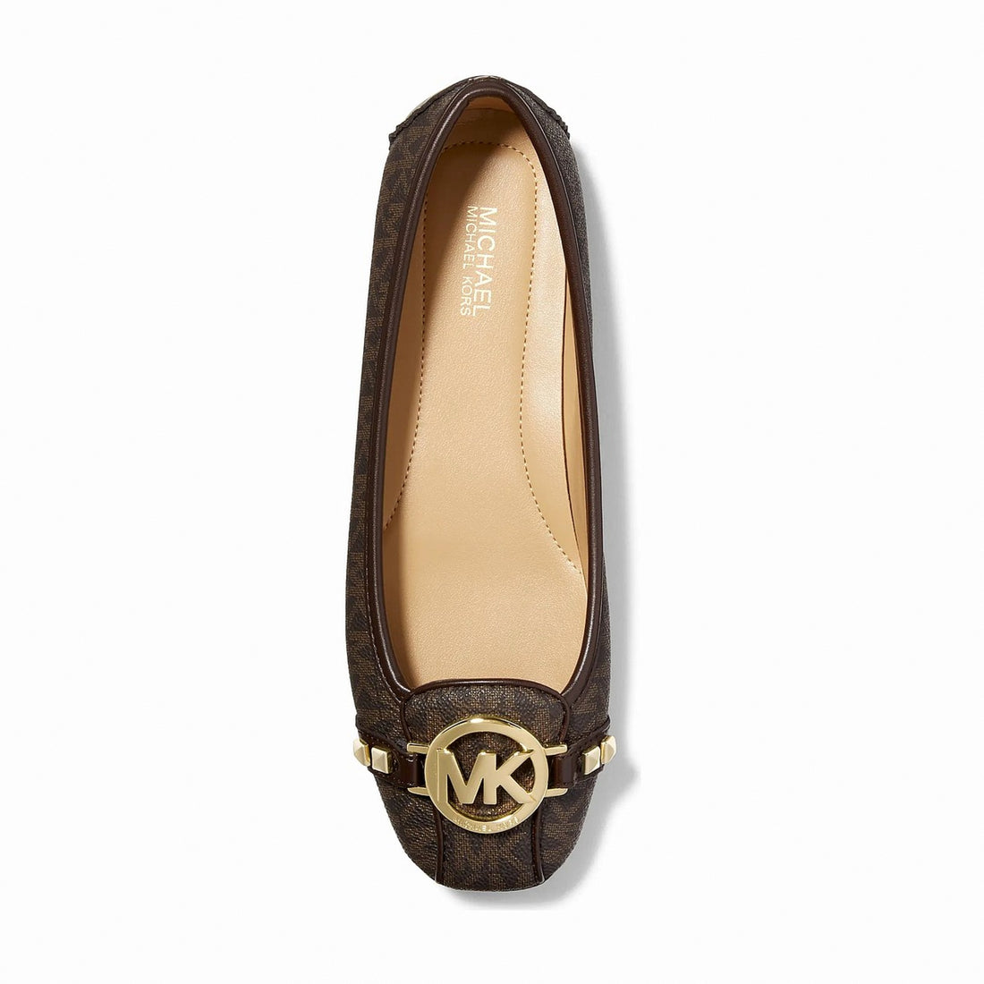 Michael Kors Fulton Studded Logo Moccasin - BROWN