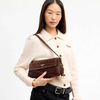 Coach Etta Small Flap Shoulder Bag - Gold/Maple