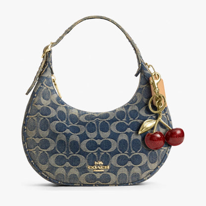 Coach Emily Shoulder Bag In Signature Regenerative Cotton Denim - Gold/Denim