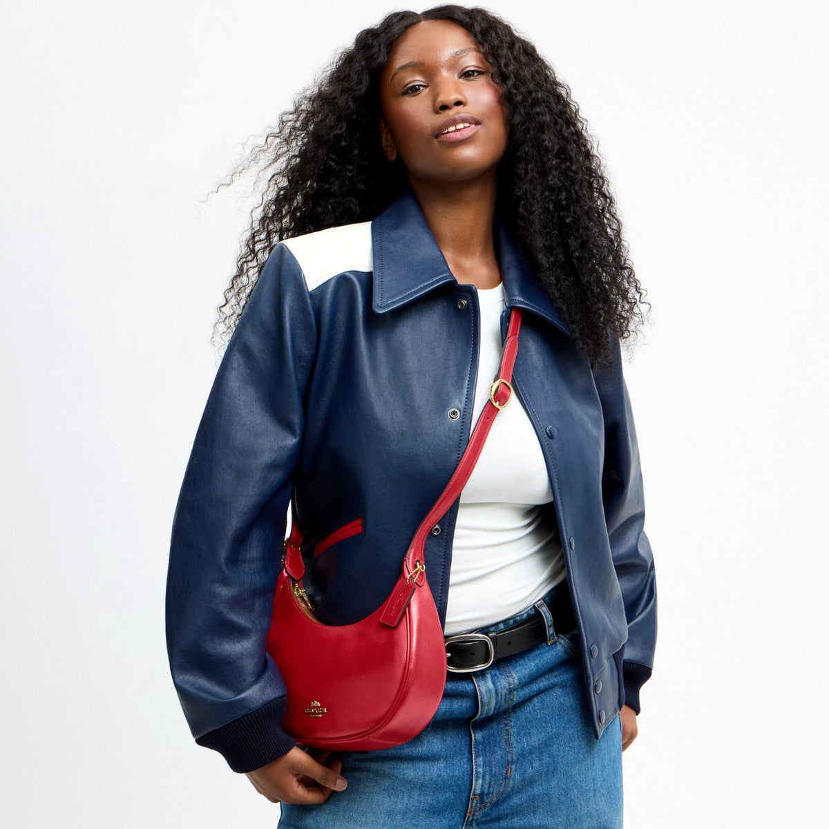 Coach Emily Shoulder Bag - Gold/Poppy