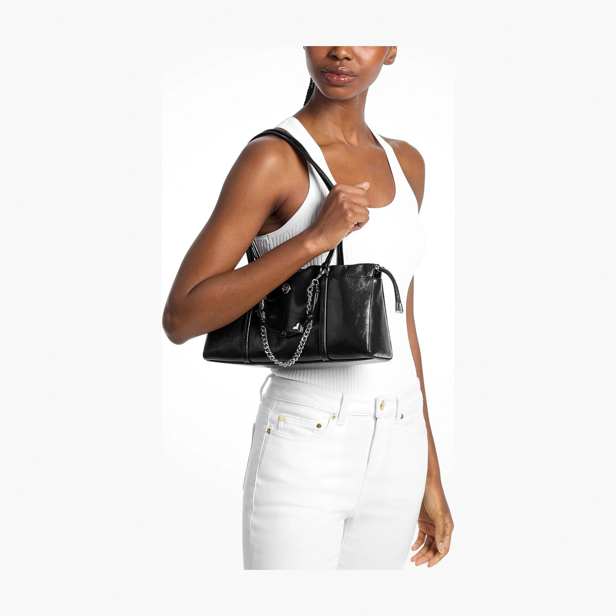 Michael Kors Matilda Small Cinched Shoulder Bag - BLACK
