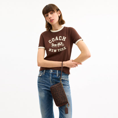 Coach Plaza Bag In Signature Canvas - Brass/Maple