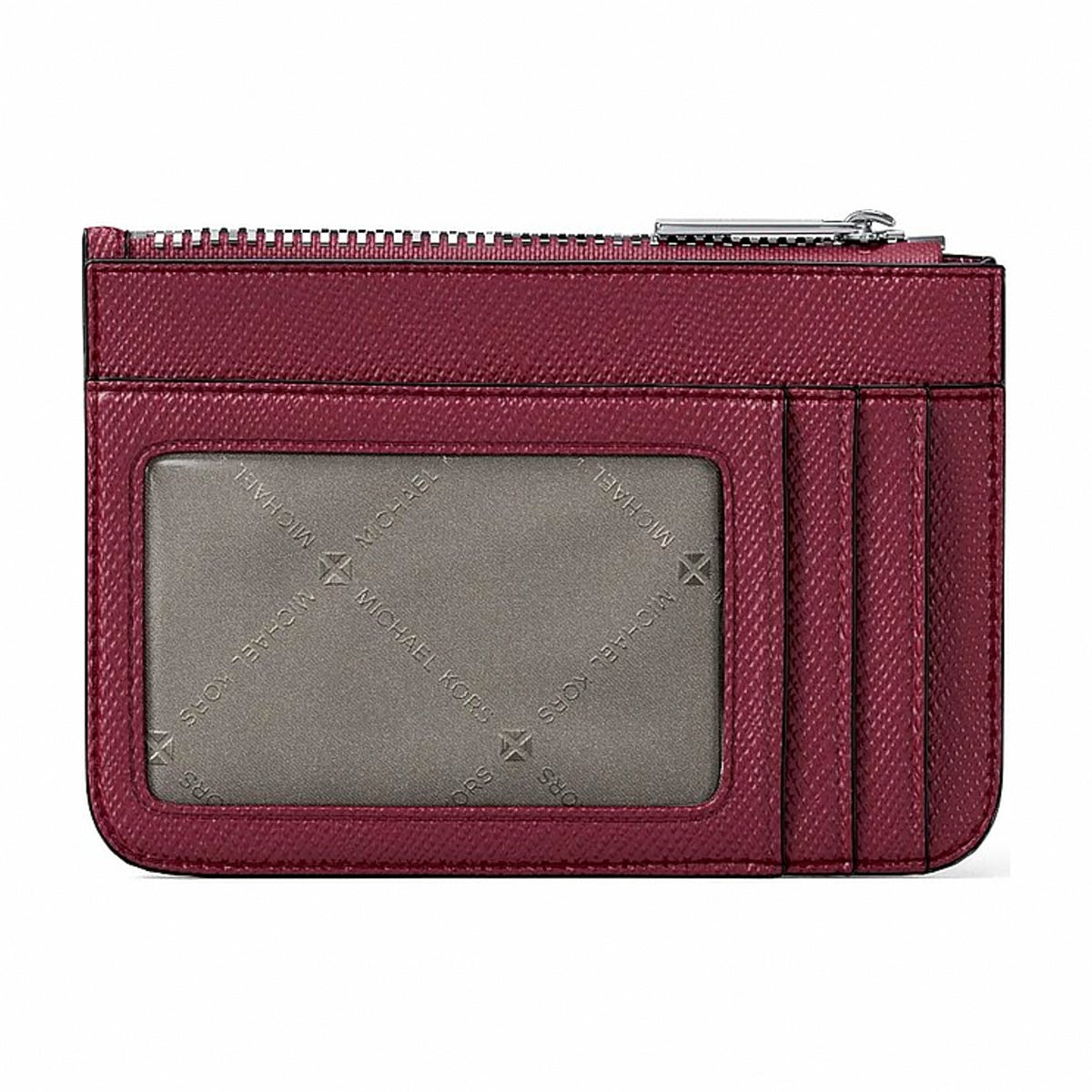 Michael Kors Jet Set Saffiano Leather Coin Purse - MAROON