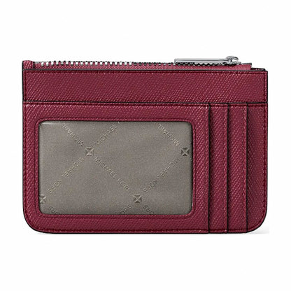 Michael Kors Jet Set Saffiano Leather Coin Purse - MAROON