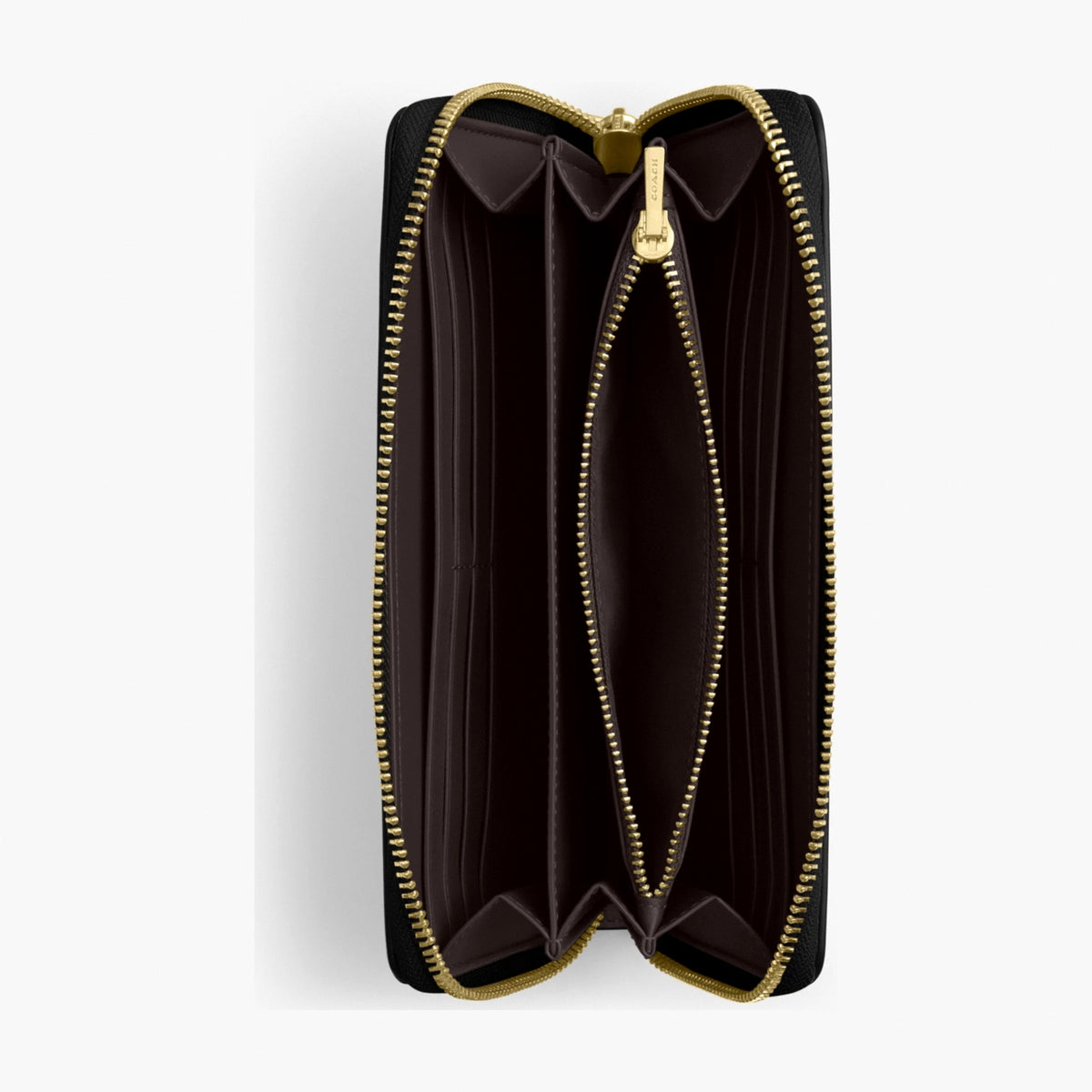 Coach Long Zip Around Wallet - Gold/Black