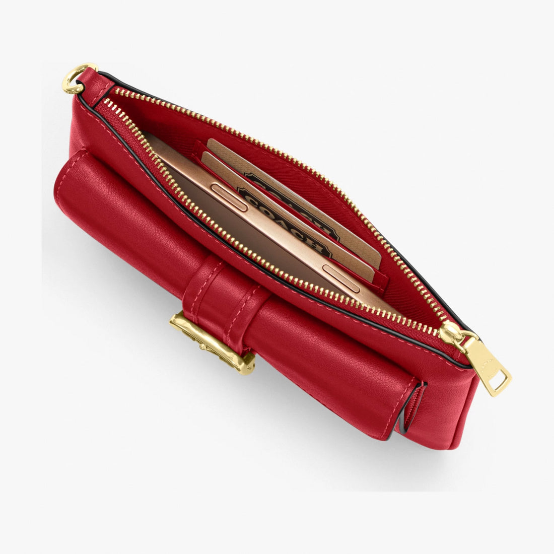 Coach Ashton Wristlet - Gold/Poppy