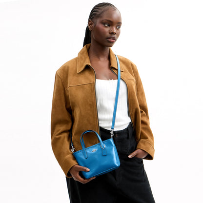 Coach City Mini Tote Bag - Silver/Blue Jay