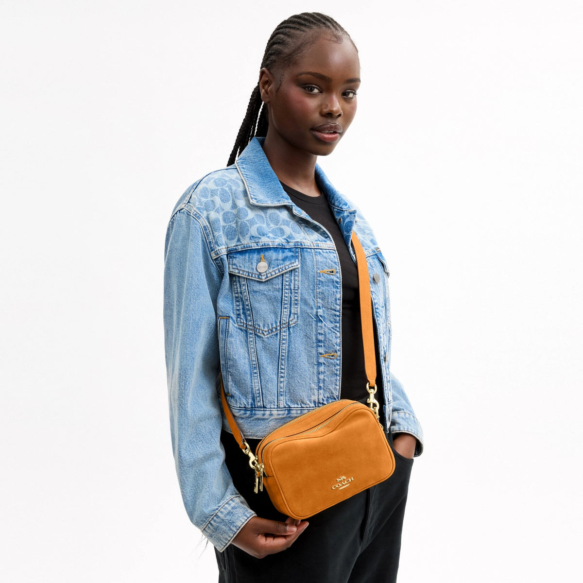 Coach Mini Carey Crossbody Bag - Gold/Marigold