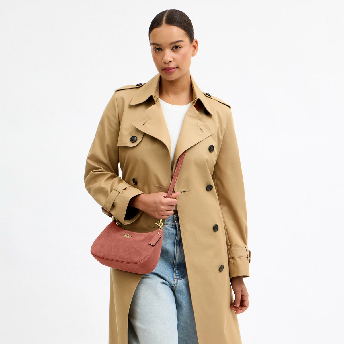 Coach Teri Shoulder Bag - Gold/Blush Pink