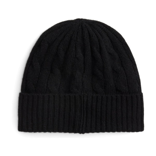 Polo Ralph Lauren Cable-Knit Wool-Cashmere Beanie - Black