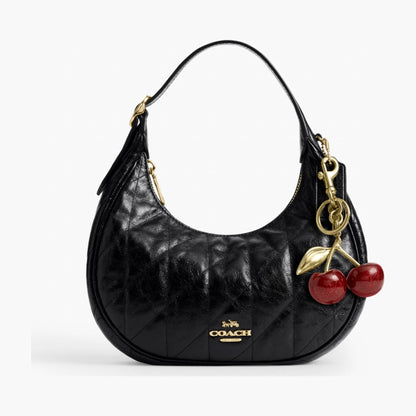Coach Emily Shoulder Bag With Quilting - Gold/Black