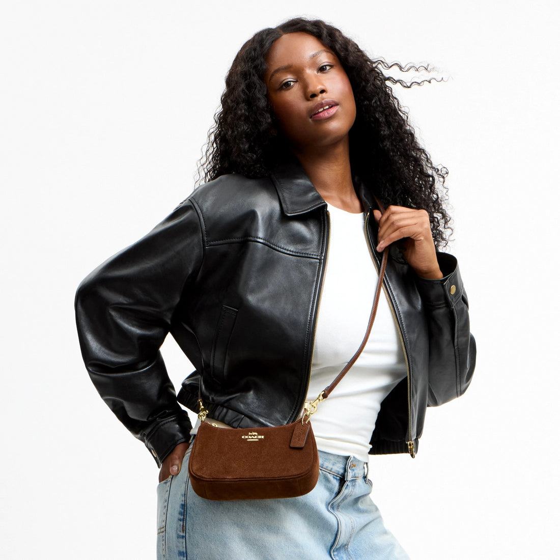 Coach Teri Mini Crossbody Bag - Gold/Warm Brown
