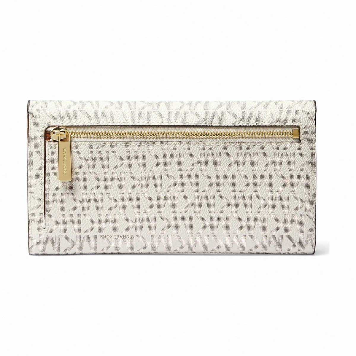 Michael Kors Jet Set Large Logo Tri-Fold Wallet - VANILLA