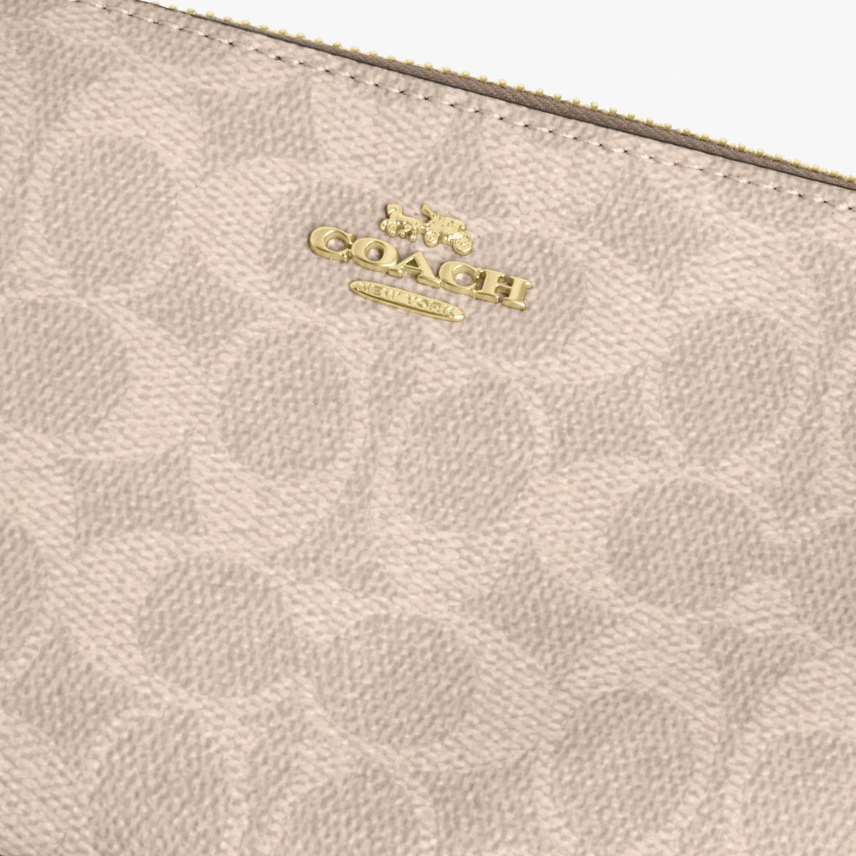 Coach Nolita 19 In Blocked Signature Canvas - Gold/Sand/Tan