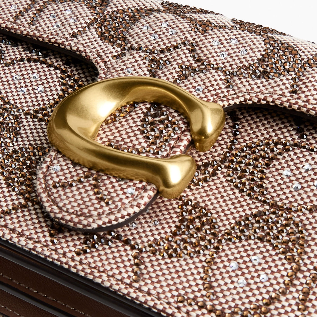 Coach Soft Tabby Shoulder Bag 20 In Crystal Signature Jacquard - Brass/Mushroom