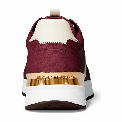 Michael Kors Remy Mixed-Media Trainer - MAROON