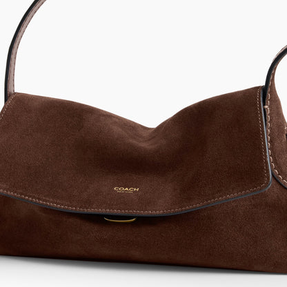 Coach Chelsea Shoulder Bag 26 - Brass/Dark Chocolate