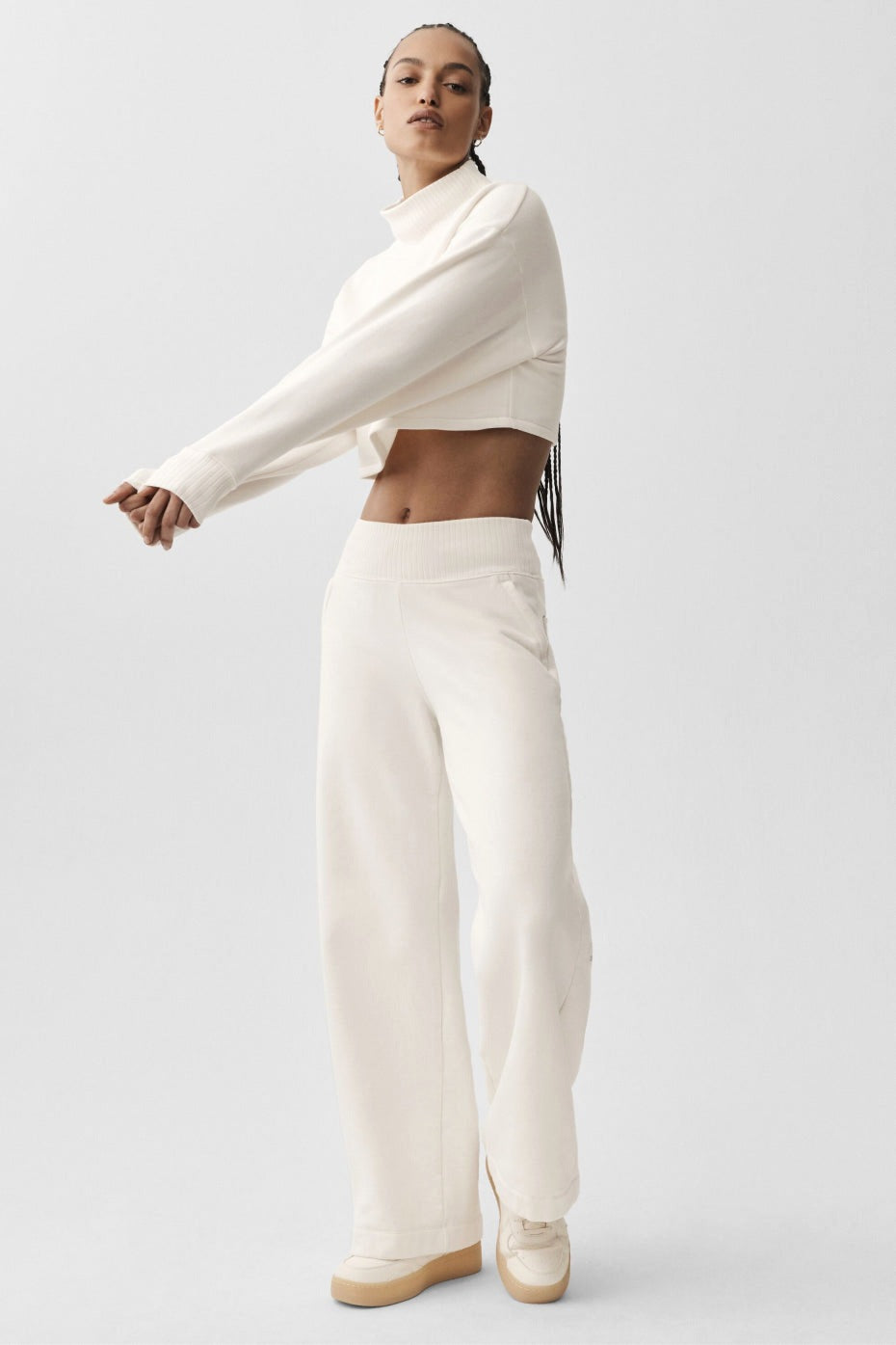 Alo Yoga Cropped Serenity Coverup - Ivory